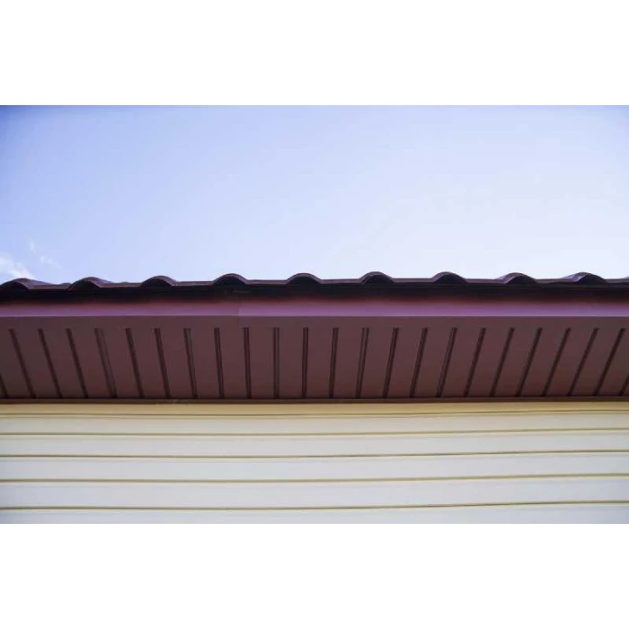 Софит металлический Grand Line без перфорации 0,5 Satin с пленкой RAL9006 бело-алюминиевый