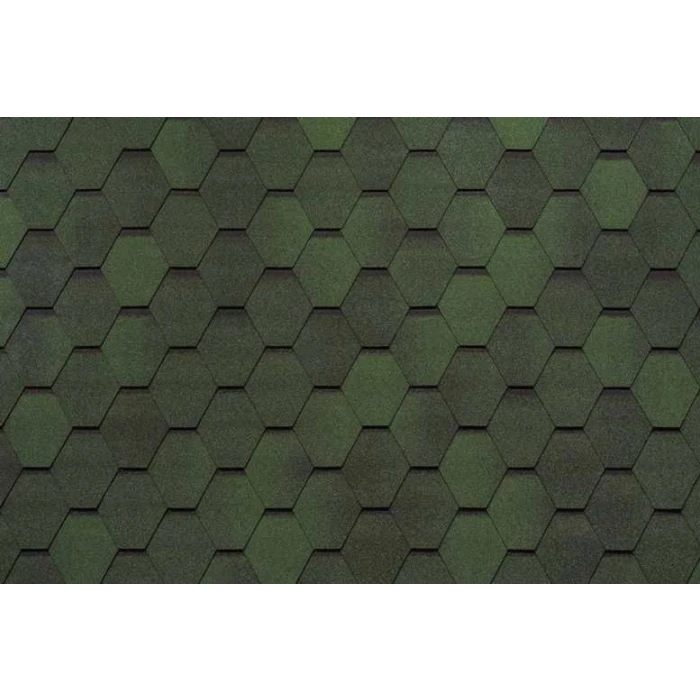 Гибкая черепица Тегола Business Нордик Зеленый с отливом